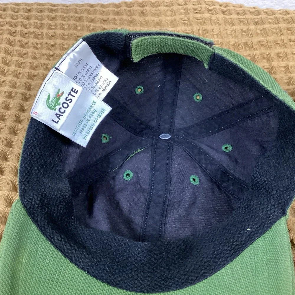 Lacoste Sport KIDS Toddler Hat Size S Crocodile Green Dad Hat Strapback